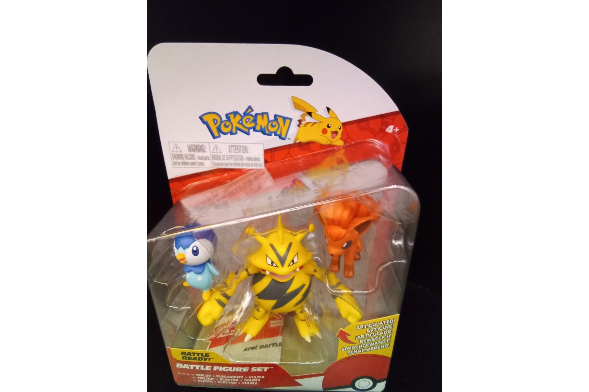 Pokemon Battle Figure Pack - Piplup + Electabuzz + Vulpix