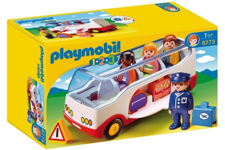 Playmobil 1.2.3 Airport Shuttle Bus 6773