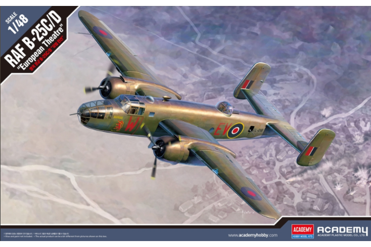 Academy RAF B-25C/D European Theatre 1:48 model kit