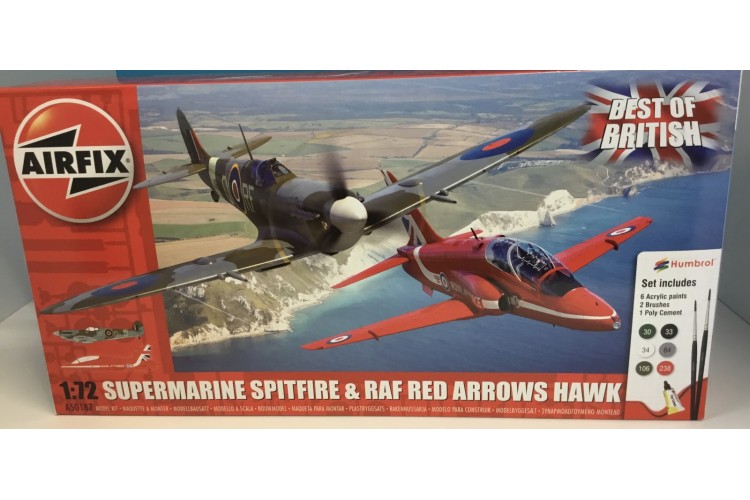 Airfix Best of British Spitfire & Red Arrows Gift set 1:72