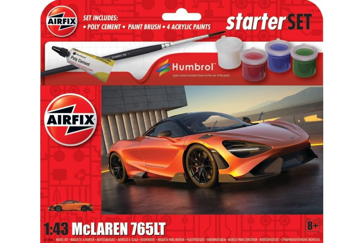 Airfix Starter Set McLaren 765LT 1:43 model kit