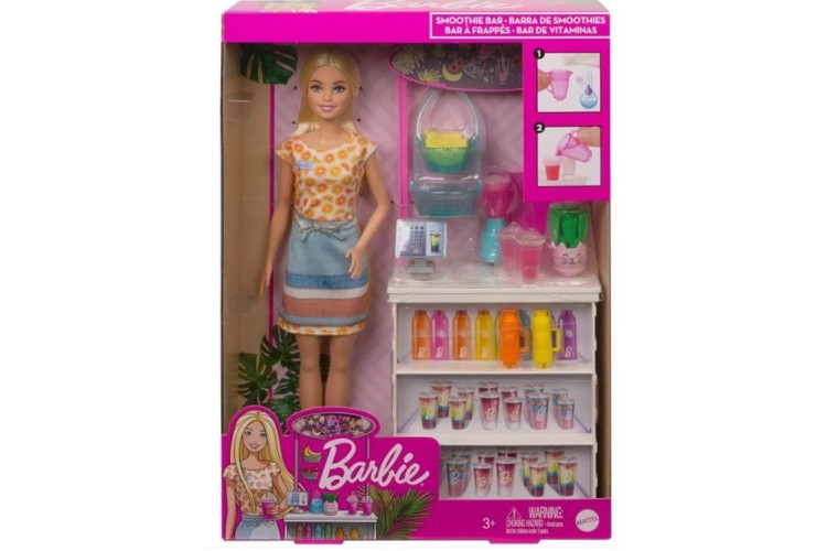 Barbie Smoothie Bar play set & doll