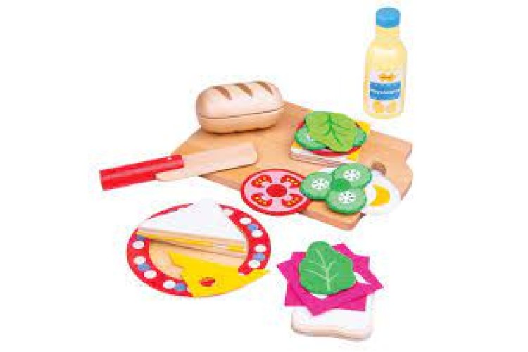 Bigjigs Sandwich making wooden play set