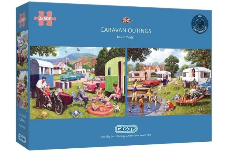Gibsons CARAVAN OUTINGS 2X500PC PUZZLE