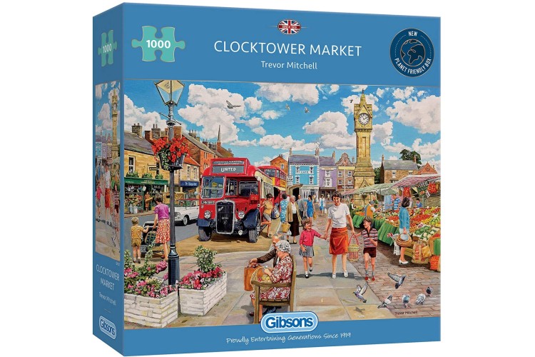 GIBSONS CLOCKTOWER MARKET 1000PC PUZZLE