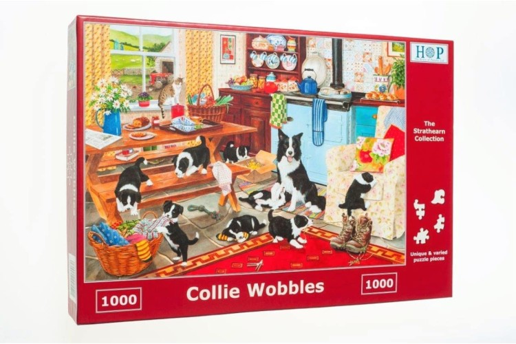 House of Puzzles Collie Wobbles 1000 pieces jigsaw puzzle