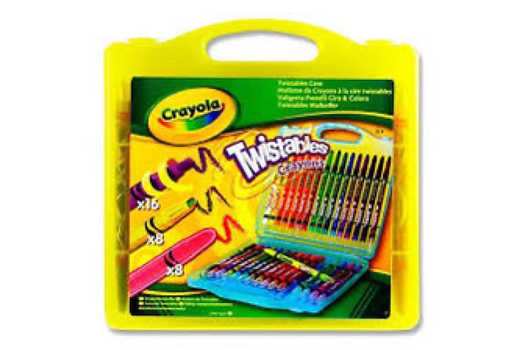 Crayola twistables crayons 32 piece yellow case 