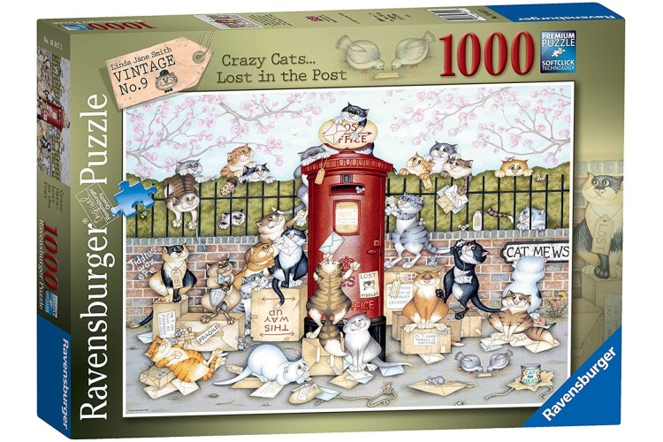 Ravensburger Crazy Cats at the Postbox 1000 Jigsaw puzzle 