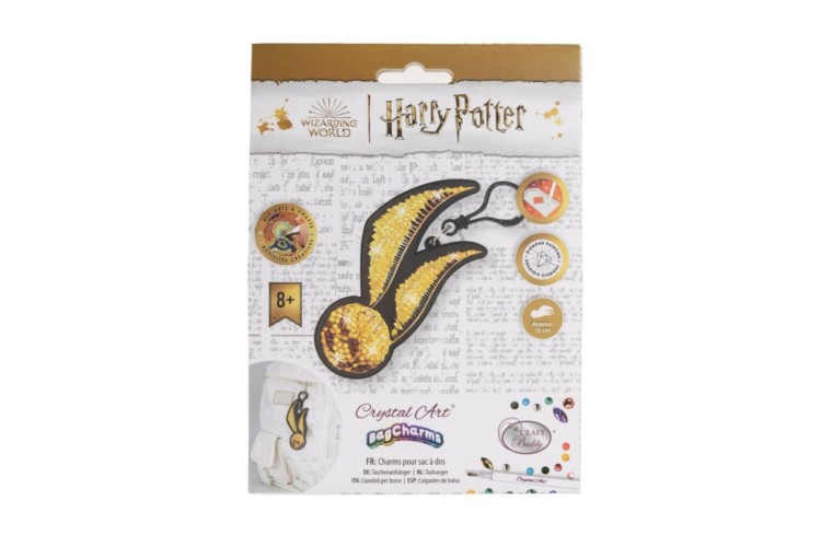 Crystal Art Bag Charms Harry Potter Golden Snitch 