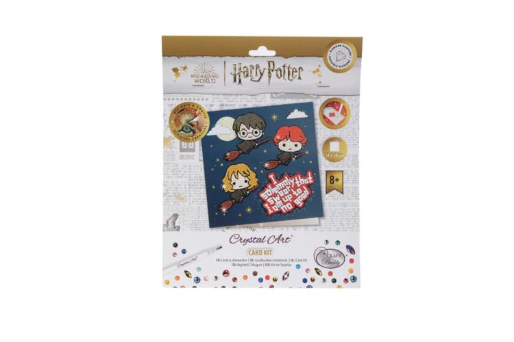 Crystal Art flying art Card making Kit Harry Potter