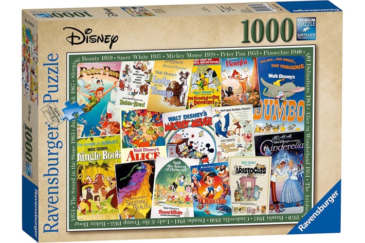 Ravensburger Disney Vintage Movie Post.1000 piece jigsaw puzzle 