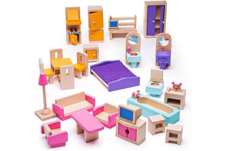 Bigjigs Wooden Dolls Furniture Set JT116