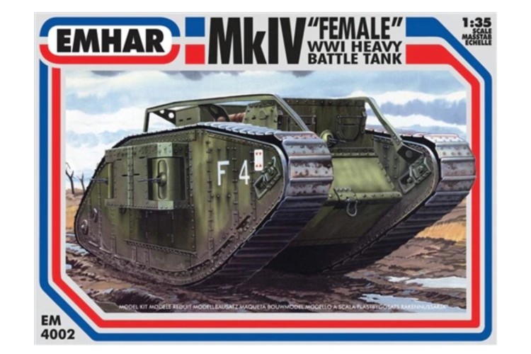 Emhar 4002 Female WW1 Heavy Battle Tank 1:35 scale model kit 