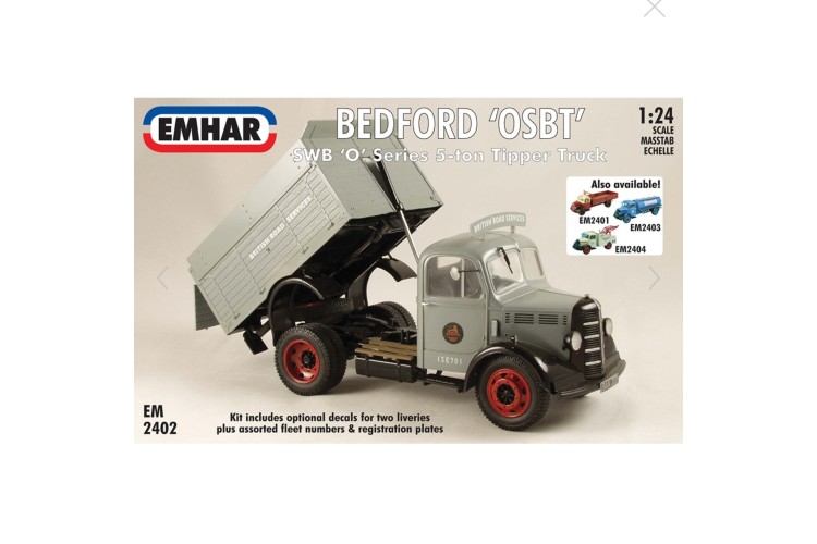 Emhar Bradford 0 Series SWB Tipper Truck 1:24 scale model kit