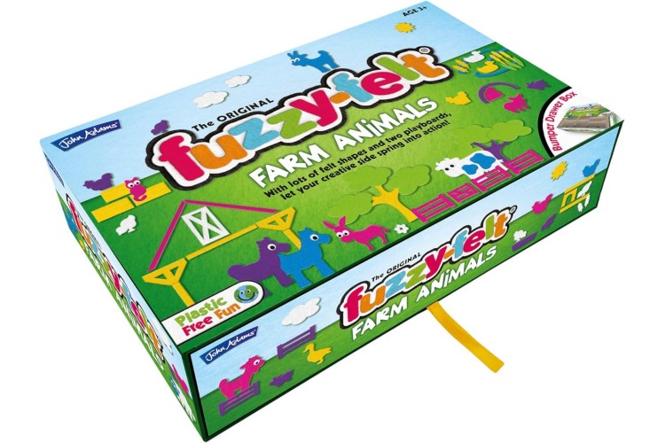 John Adams FUZZY FELT FARM ANIMALS Bumper Box set
