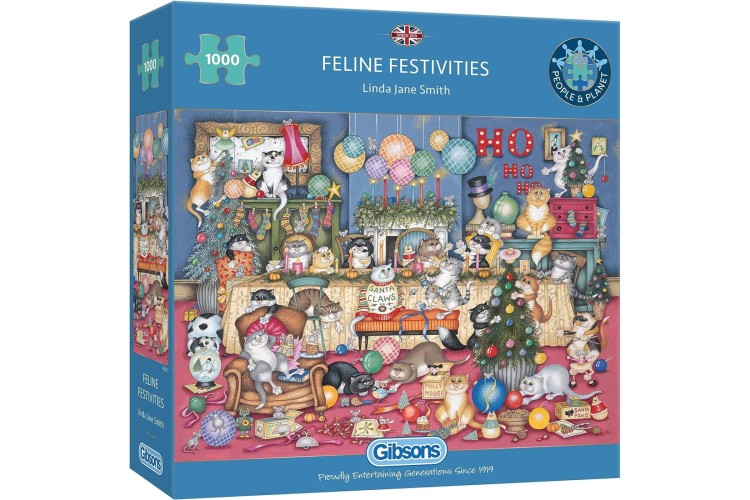 Gibson's 1000 Feline Festivities jigsaw puzzle 