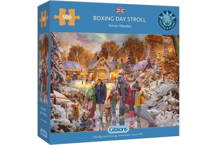 Gibson's 500 Boxing day Stroll jigsaw puzzle 
