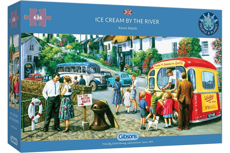 Gibsons Ice Cream by the River 636 pieces jigsaw 
