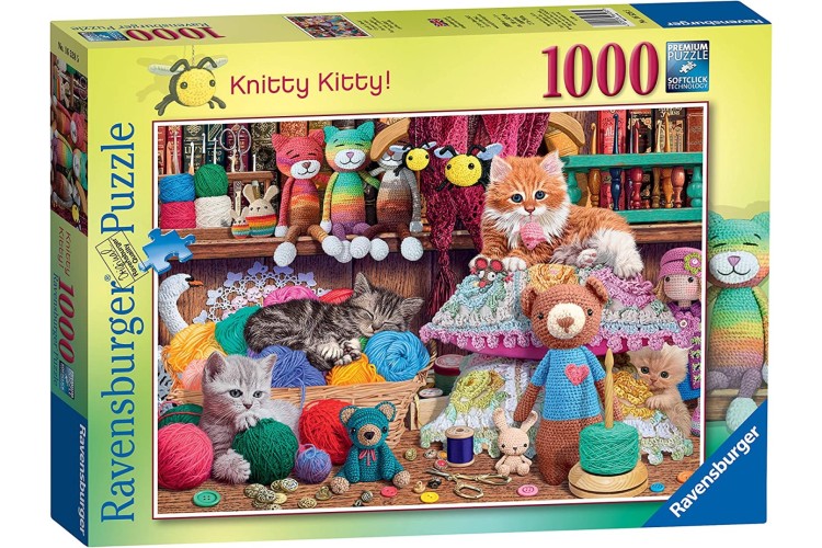 Ravensburger Knitty Kitty! 1000 piece jigsaw puzzle 