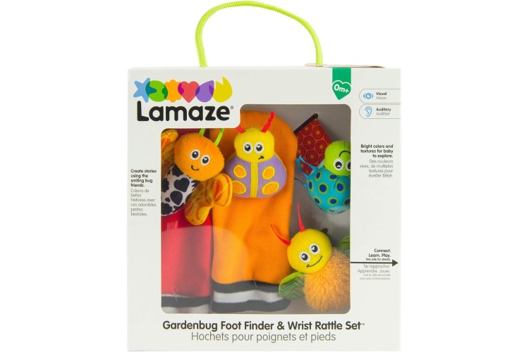 Lamaze Gardenbug Foot finder & Wrist Rattle Set