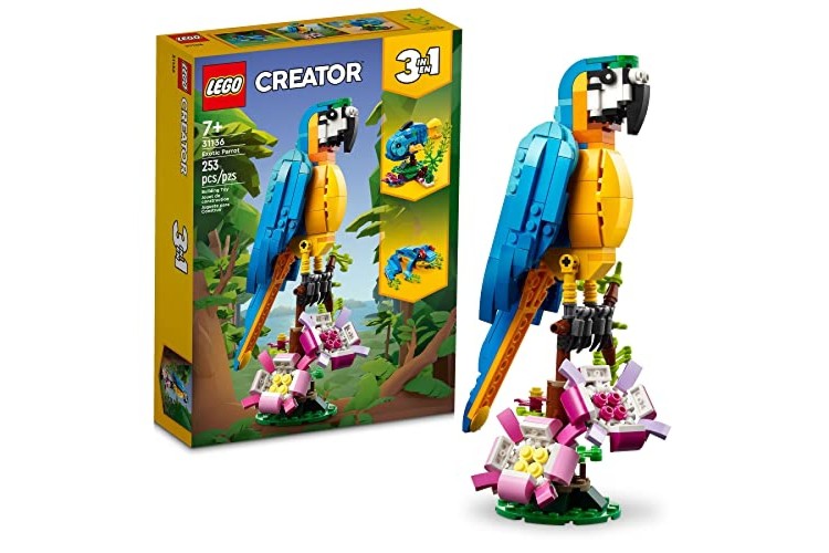 LEGO Creator 3 in 1 Exotic Parrot to Frog to Fish 31136 Animal Figures Building Toy