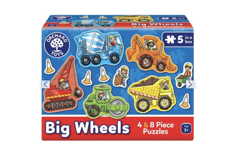 Orchard Toys Big Wheels 5 in a box Puzzles