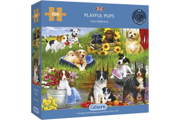 Gibsons PLAYFUL PUPS 500PC Jigsaw puzzle 