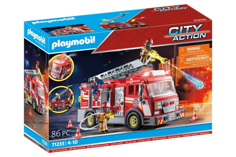 Playmobil Fire Truck with Flashing Lights 71233