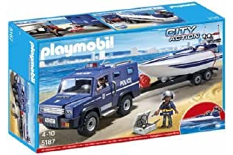 Playmobil Police Truck with Speedboat 5187