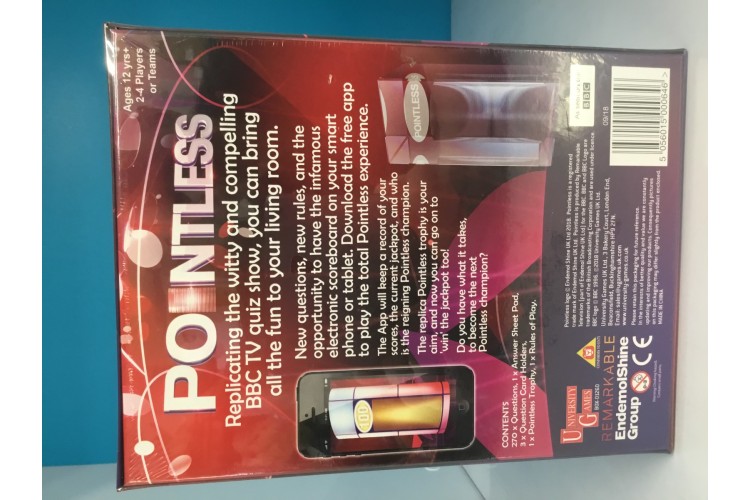 Pointless quiz board game (2018) 