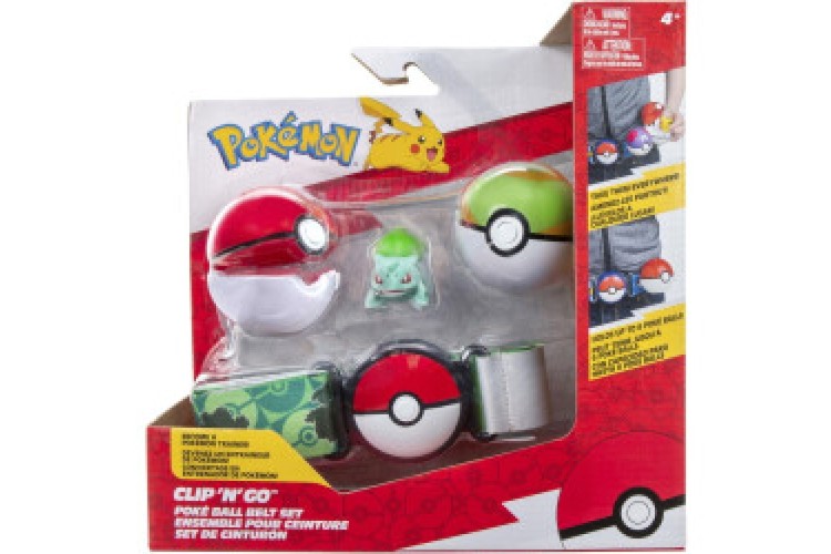 Pokémon clip n go Pokeball belt set Bulbasaur 