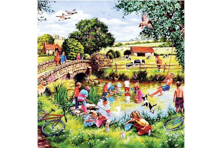 House of Puzzles Pond Dippers 1000 piece jigsaw puzzle