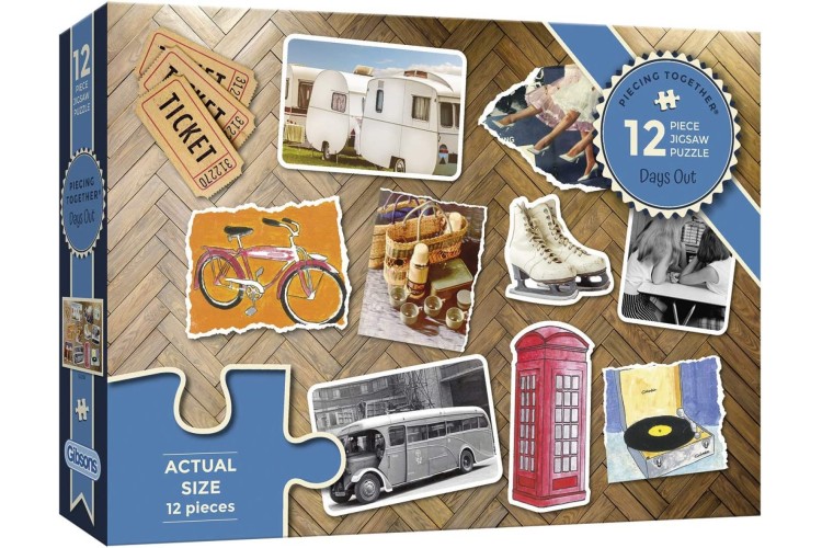 Gibsons DAYS OUT 12 Piece xxl Jigsaw PUZZLE dementia puzzle