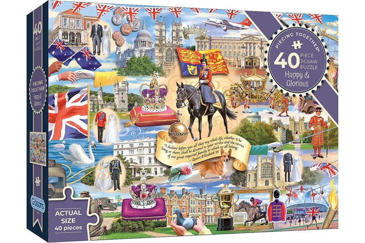 Gibson's Queens Jubilee 40 piece puzzle Happy and Glorious 