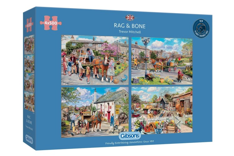 Gibsons Rag & Bone 4 x500 piece Jigsaw puzzle 