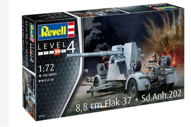 Revell 8,8 cm Flak 37 + SD.Anh.202 1:72 scale model kit