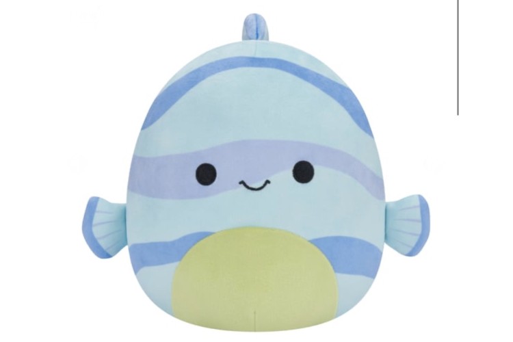 Squishmallows Leland the Blue Striped Fish 7.5 inch Plush