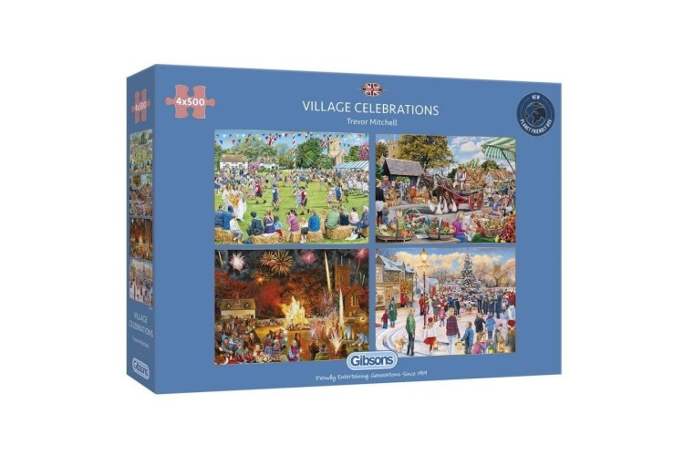 Gibsons Village Celebrations 4x500 puzzles 