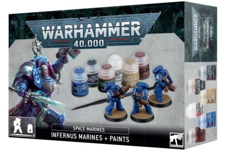 Warhammer 40,000 Infernus Marines + paints 