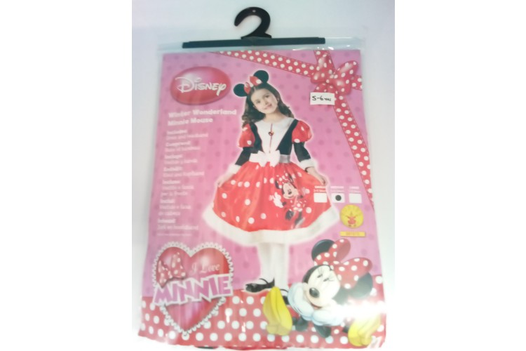 Rubies Winter Wonderland Minnie Mouse 5-6 dress up costume